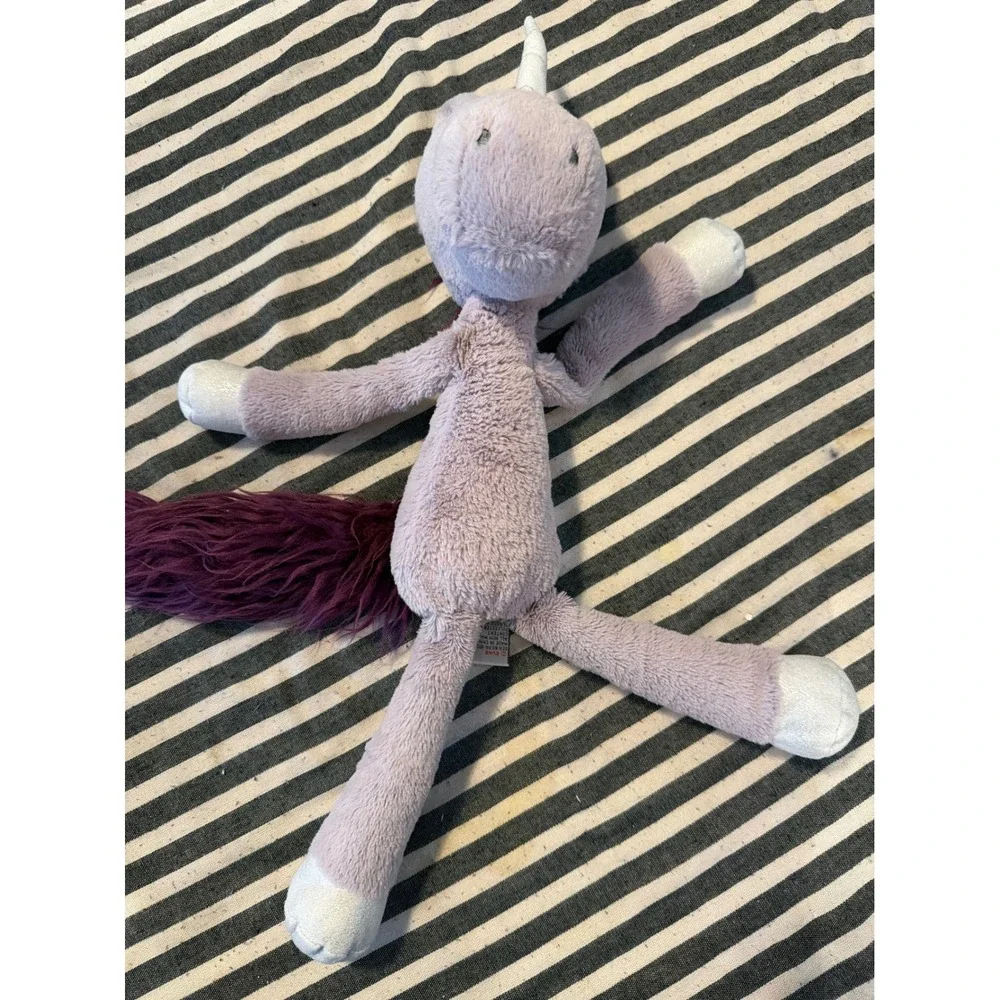 Gund Toothpick Unicorn Lavender Purple Plush Stuffed Animal Silver Horn 6055369